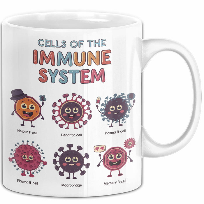 Biologe Tasse Geschenk Zellen Des Immunsystems Geschenkidee Weiß Trendation