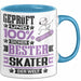 Skater Geschenk Lustiger Spruch für Skater Geschenkidee Bester Skater Der Welt Blau Trendation