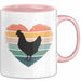 Huhn Tier Bauer Tasse Becher Geschenk Lustige Geschenkidee Spruch Hühnerherz Rosa Trendation
