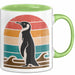 Retro Pinguin Tier Tasse Geschenk Lustige Geschenkidee Spruch Grün Trendation