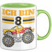 8. Geburtstag Geschenk Tasse Becher Jungs Trucks Geburtstagsgeschenk Ich Bin 8 Grün Trendation