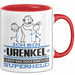 Urenkel Geschenk Tasse Ich Bin Urenkel Aber Sag Doch Einfach Superheld Lustige Geschenkdiee für Urenkel Kaffee-Becher Rot Trendation