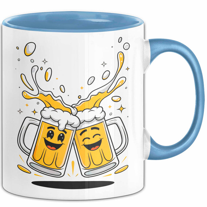 Bier Fan Tasse Geschenk Lustige Geschenkidee Spruch Für Bier Liebhaber Blau Trendation
