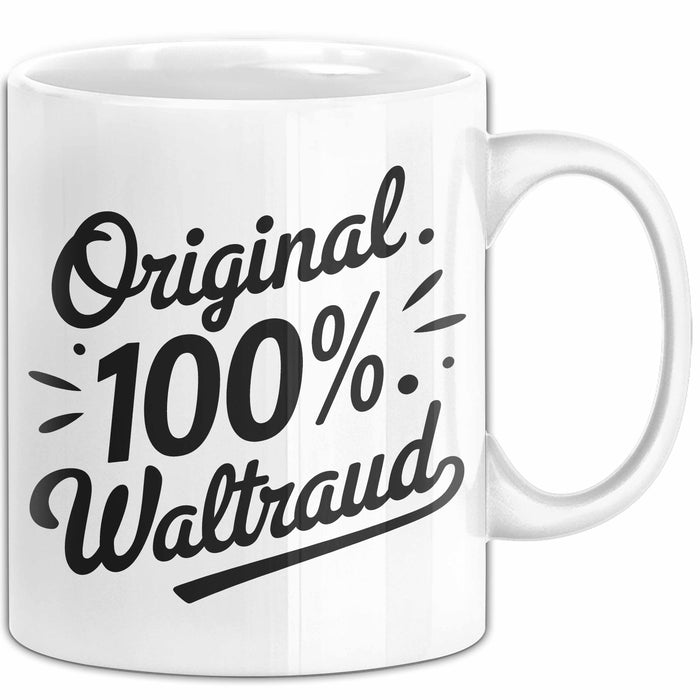 Waltraud Tasse Geschenk Original 100% Waltraud Geschenkidee Geburtstag Weiß Trendation