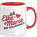Elke-Marie Tasse Geschenk Ich Bin Vollkommen Elke-Marie Geschenkidee Geburtstag Rot Trendation