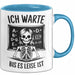 Lehrer Unterricht Tasse Geschenk Lustige Geschenkidee Spruch Ich Warte Bis Es Leise Ist Blau Trendation