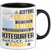 Kitesurfer Geschenk Tasse Lustiger Spruch Erheben Sie Sich Der Kitesurfer Betritt den Raum Schwarz Trendation