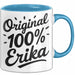 Erika Tasse Geschenk Original 100% Erika Geschenkidee Geburtstag Blau Trendation