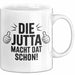 Jutta Tasse Geschenk Die Jutta Macht Dat Schon Geschenkidee Becher mit Name Weiß Trendation