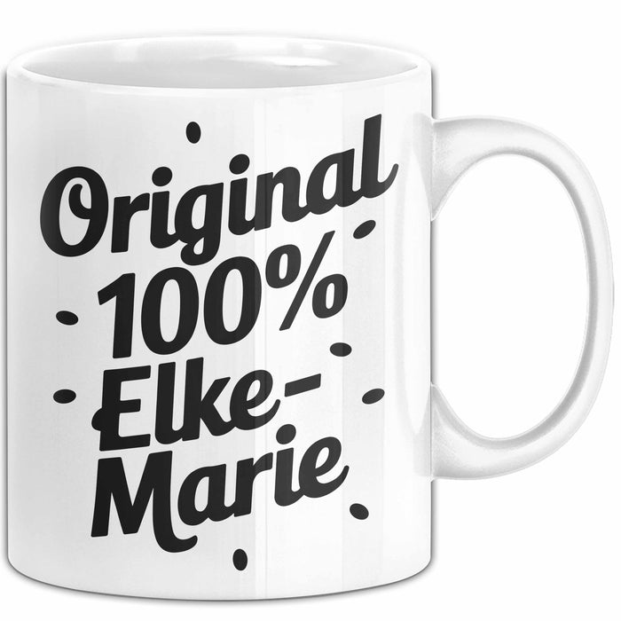 Elke-Marie Tasse Geschenk Original 100% Elke-Marie Geschenkidee Geburtstag Weiß Trendation