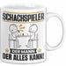 Schachspieler Tasse Geschenk für Schachspieler Der Mann Der Alles Kann Geschenkidee zum Geburtstag Weiß Trendation