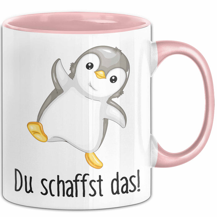 Mut Lustige Tasse Geschenk Süßer Pinguin Design Kaffeebecher Rosa Trendation