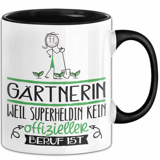Gärtnerin Geschenk Tasse Lustiger Spruch Gärtnerin Weil Superheldin Kein Offizieller Beruf Ist Geschenkidee Trendation