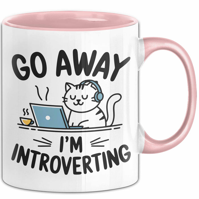 Introvert Tasse Geschenk Go Away I'm Introverting Geschenkidee Geburtstag Introvertierte