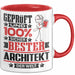 Architekt Geschenk Lustiger Spruch für Architekt Geschenkidee Bester Architekt Der Welt Rot Trendation