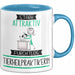 Tierheilpraktikerin Tasse Geschenk Becher Stark Attraktiv Furchtlos Tierheilpraktikerin Lustige Geschenkidee Blau Trendation