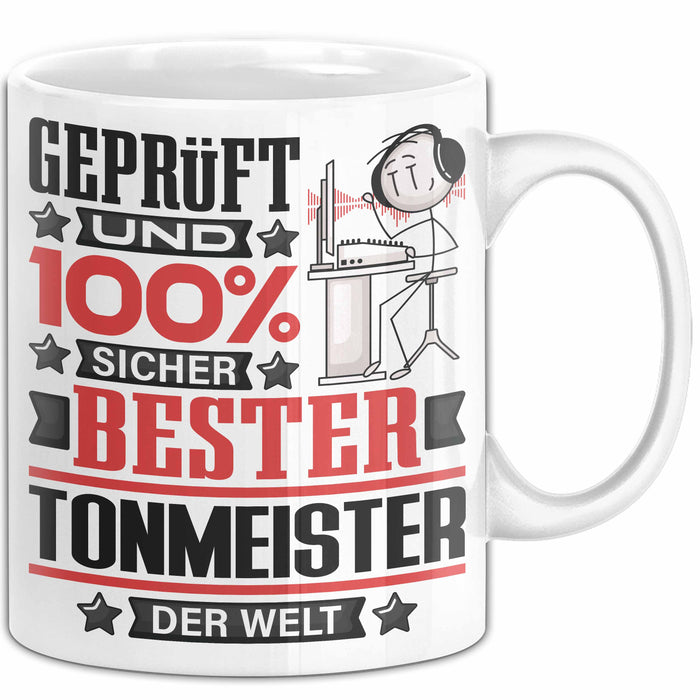 Tonmeister Geschenk Lustiger Spruch für Tonmeister Geschenkidee Bester Tonmeister Der Welt Weiß Trendation