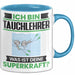 Tauchlehrer Tasse Geschenk für Tauchlehrer Geburtstag Lustiger Spruch Kaffee-Becher Was Ist Deine Superkraft Blau Trendation