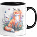 Fuchs Tierliebhaber Tasse Geschenk Lustige Geschenkidee Spruch Schwarz Trendation