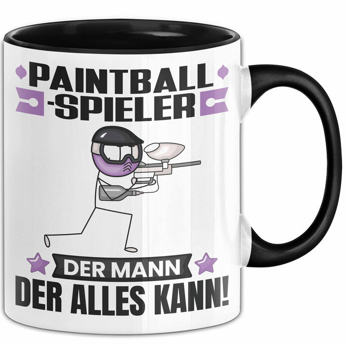 Paintballspieler Tasse Geschenk für Paintballspieler Der Mann Der Alles Kann Geschenkidee zum Geburtstag Schwarz Trendation