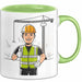 Bauarbeiter Tasse Geschenk Lustige Geschenkidee Spruch Für Bau Profis Grün Trendation