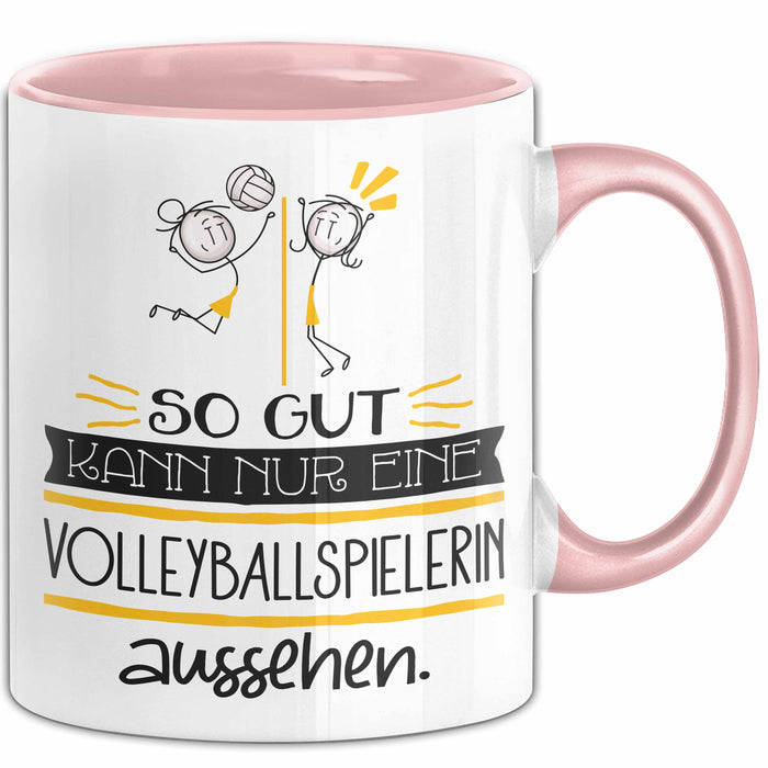 Volleyballspielerin Geschenk Tasse So Gut Kann Nur Eine Volleyballspielerin Aussehen Geschenkidee Geburtstag Weihnachten Lustig Rosa Trendation