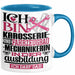 Karosserie- und Fahrzeugbaumechanikerin Ausbildung Start Geschenk Tasse Ich Bin Karosserie- und Fahrzeugbaumechanikerin In Der Ausbildung Ich Darf Das Kaffee-Becher Geschenkidee Blau Trendation