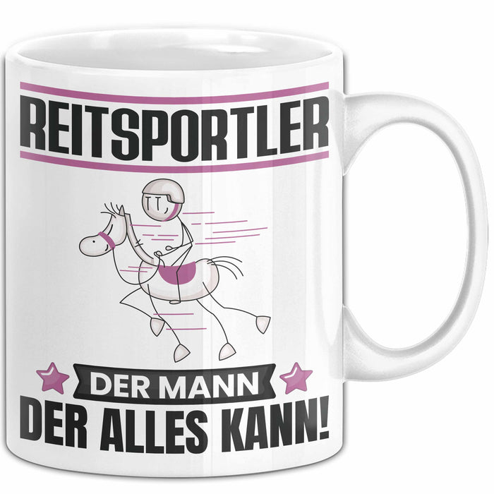 Reitsportler Tasse Geschenk für Reitsportler Der Mann Der Alles Kann Geschenkidee zum Geburtstag Weiß Trendation