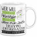 Trekking-Enthusiastin Tasse Geschenk Spruch Wer Will Schon Prinzessin Sein Wenn Man Auch Trekking-Enthusiastin Sein Kann Weiß Trendation