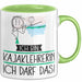 Geschenk für Kajaklehrerin Tasse Lustige Geschenkidee Geburtstag Ich Bin Kajaklehrerin Ich Darf Das Grün Trendation
