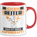 Reiter Tasse Geschenk für Reiter Geburtstag Lustiger Spruch Kaffee-Becher Was Ist Deine Superkraft Rot Trendation