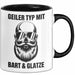 Glatzköpfige Männer Tasse Geschenk Lustige Geschenkidee Geiler Typ Mit Bart Und Glatze Schwarz Trendation