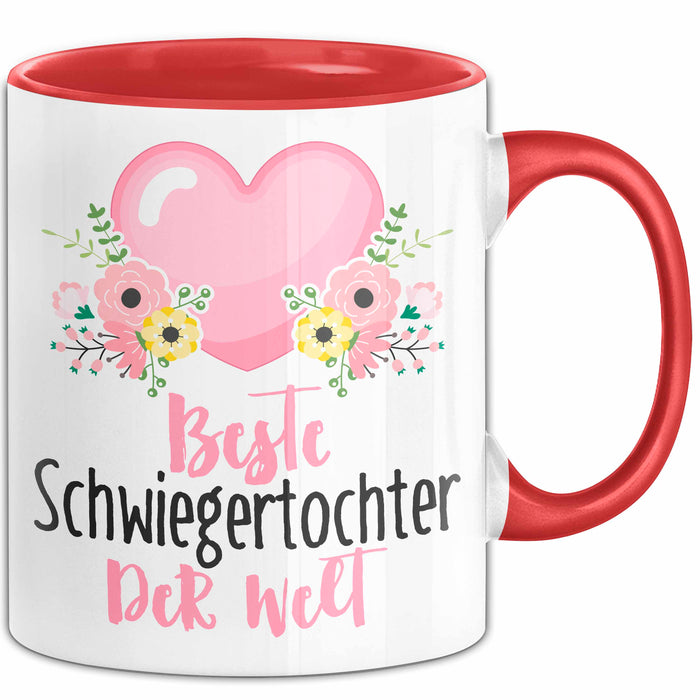 Schwiegertochter Tasse Geschenk Spruch Beste Schwiegertochter Der Welt Becher Rot Trendation