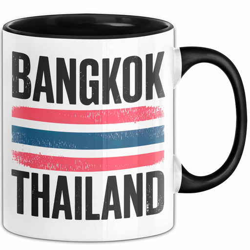 Bangkok Thailand Tasse Geschenk Lustige Geschenkidee Spruch Schwarz Trendation