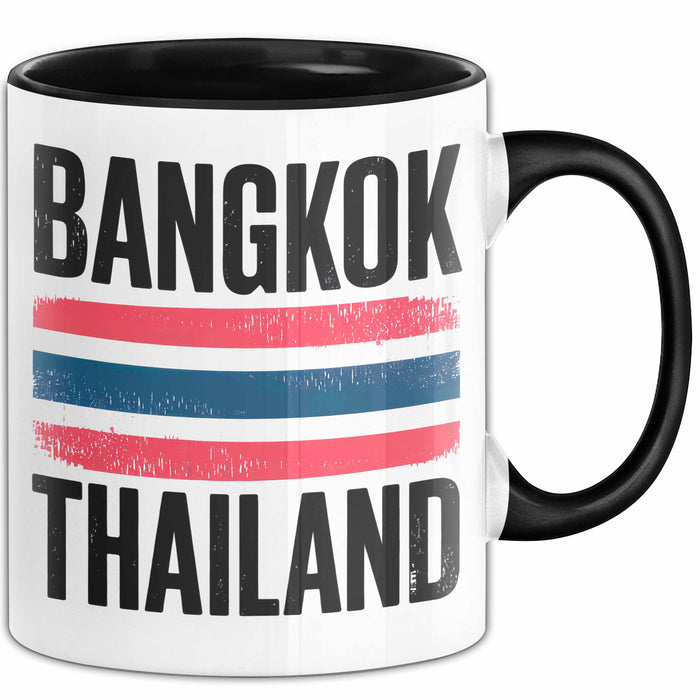 Bangkok Thailand Tasse Geschenk Lustige Geschenkidee Spruch Schwarz Trendation