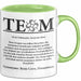 Bürokollege Tasse Geschenkidee Team Definition Kollege Grün Trendation