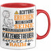 Katzenbetreuer Geschenk Tasse Lustiger Spruch Erheben Sie Sich Der Katzenbetreuer Betritt den Raum Rot Trendation