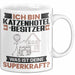 Katzenhotelbesitzer Tasse Geschenk für Katzenhotelbesitzer Geburtstag Lustiger Spruch Kaffee-Becher Was Ist Deine Superkraft Weiß Trendation
