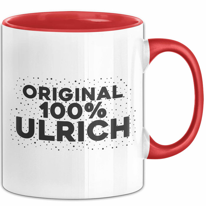 Ulrich Tasse Original 100% Ulrich Geschenk Rot Trendation