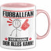 Fußballfan Tasse Geschenk für Fußballfan Der Mann Der Alles Kann Geschenkidee zum Geburtstag Rosa Trendation