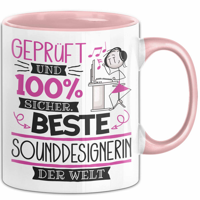 Sounddesignerin Geschenk Becher Tasse Gott Schuf Alle Menschen Gleich Nur Die Besten Durfeten Sounddesignerin Werden Geschenkidee Lustig Rosa Trendation
