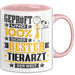 Tierarzt Geschenk Lustiger Spruch für Tierarzt Geschenkidee Bester Tierarzt Der Welt Rosa Trendation