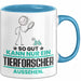 Tierforscher Geschenk Tasse So Gut Kann Nur Ein Tierforscher Aussehen Geschenkidee Kaffee-Becher Blau Trendation