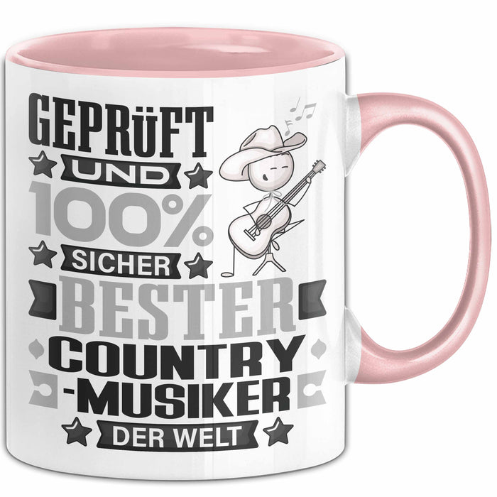 Country-Musiker Geschenk Lustiger Spruch für Country-Musiker Geschenkidee Bester Country-Musiker Der Welt Rosa Trendation