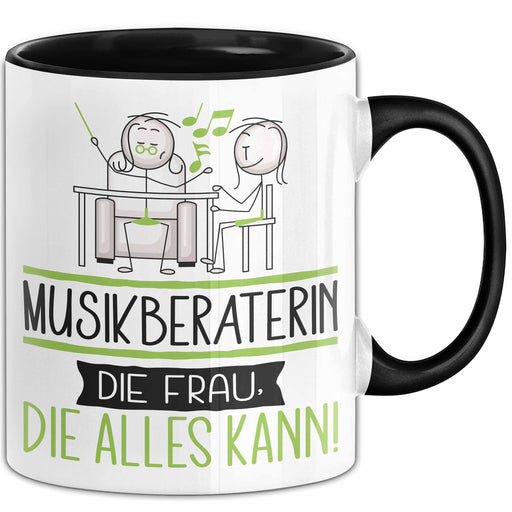 Musikberaterin Geschenk Tasse Becher Die Frau Die Allen Kann Geschenkidee für eine Musikberaterin Lustig Trendation