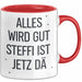 Steffi Tasse Geschenk Alles Ist Gut Steffi Ist Jetz Da Geschenkidee Becher mit Name Rot Trendation