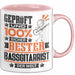 Bassgitarrist Geschenk Lustiger Spruch für Bassgitarrist Geschenkidee Bester Bassgitarrist Der Welt Rosa Trendation