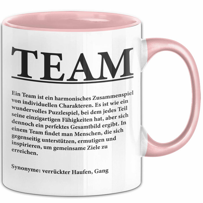 Büroarbeit Kollege Wertschätzung Tasse Geschenk Lustige Geschenkidee Spruch Team Rosa Trendation