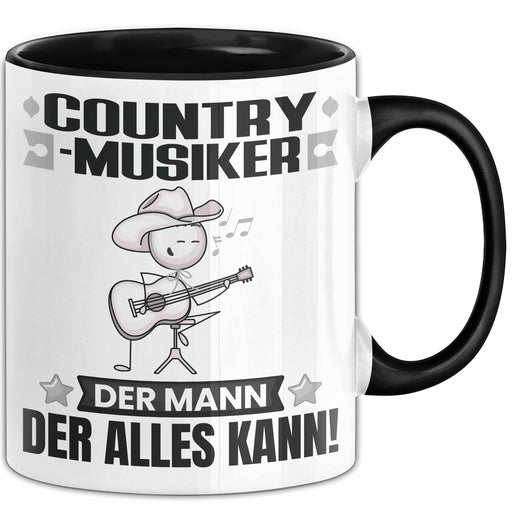 Country-Musiker Tasse Geschenk für Country-Musiker Der Mann Der Alles Kann Geschenkidee zum Geburtstag Schwarz Trendation