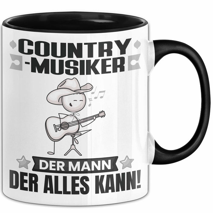 Country-Musiker Tasse Geschenk für Country-Musiker Der Mann Der Alles Kann Geschenkidee zum Geburtstag Schwarz Trendation